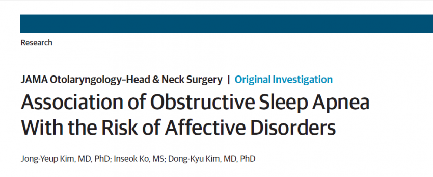 Patients with obstructive sleep apnoea have an increased risk to be diagnosed with anxiety or depression