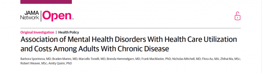 Mental health problems are associated with substantially higher resource utilization and health care costs in patients with chronic diseases