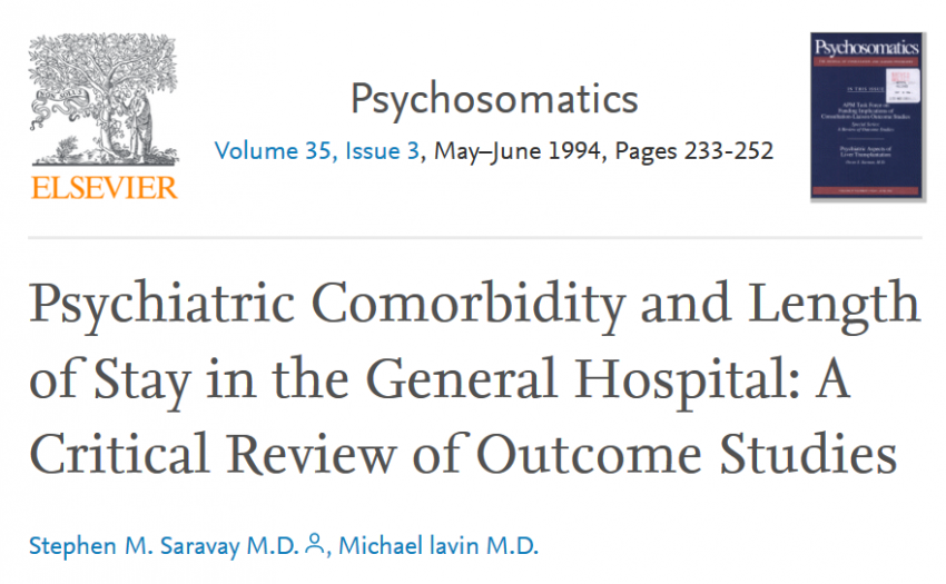 Psychiatric comorbidity increases the length of stay of medical admissions