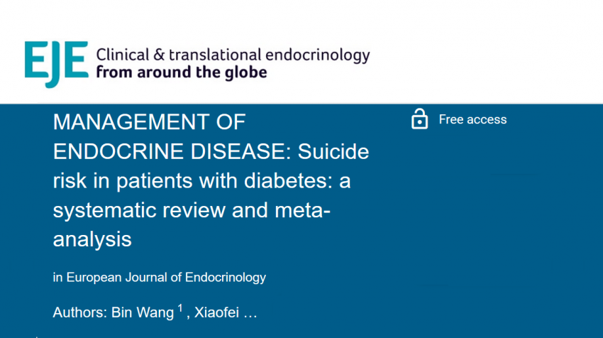 Suicide risk in patients with diabetes